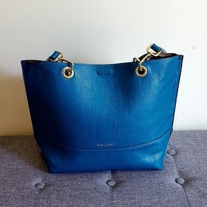 Calvin Klein Reversible Turquoise Tote Purse